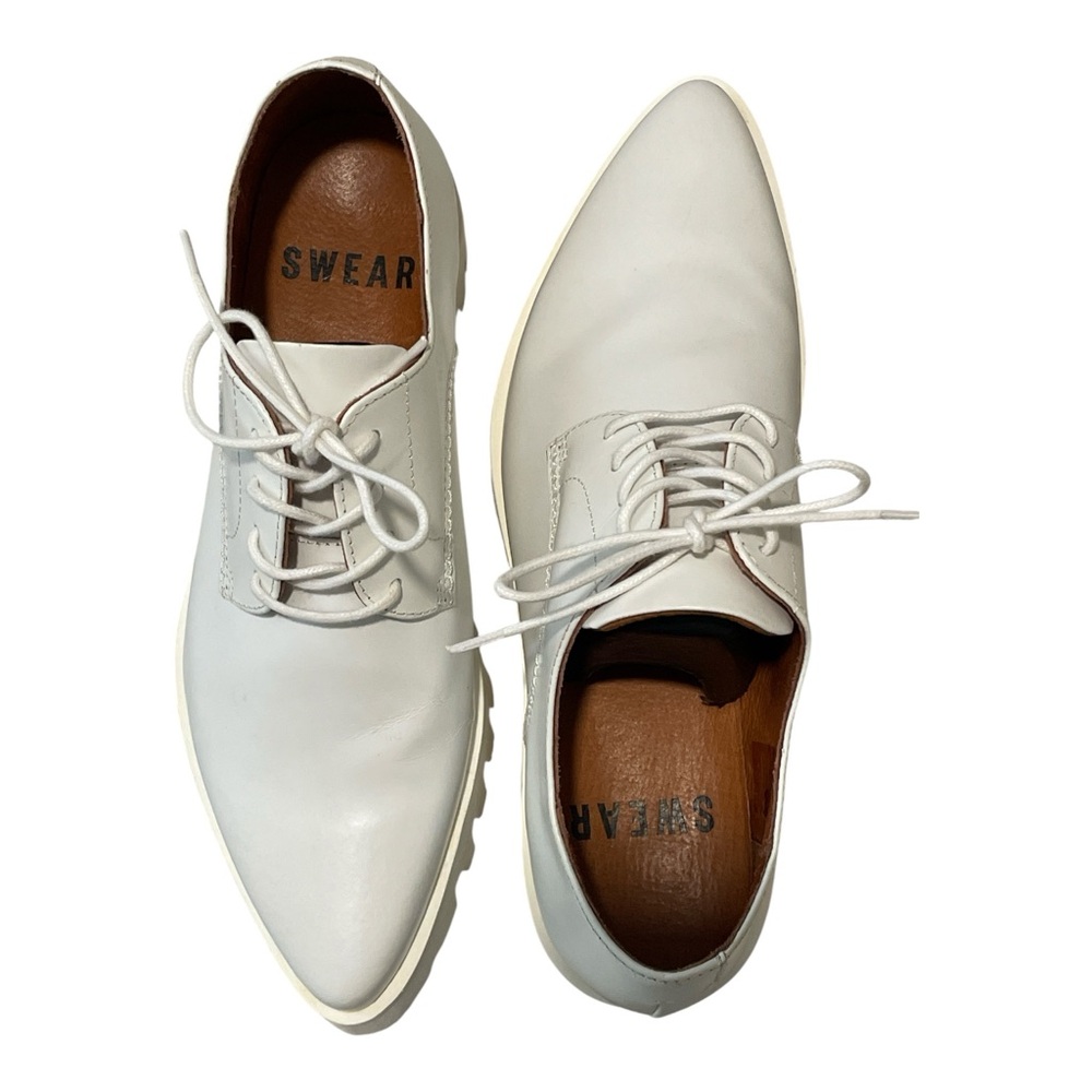 SWEAR London White Raver Treaded Sneaker Oxford, size 38 EUC edgy - Picture 7 of 15